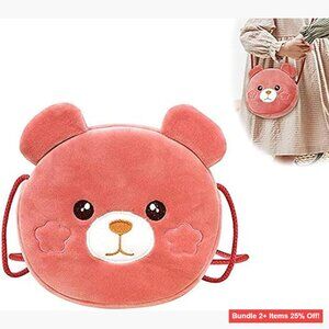 Plush Crossbody Bag for Girls, Cute Cartoon Animal Shoulder Purse